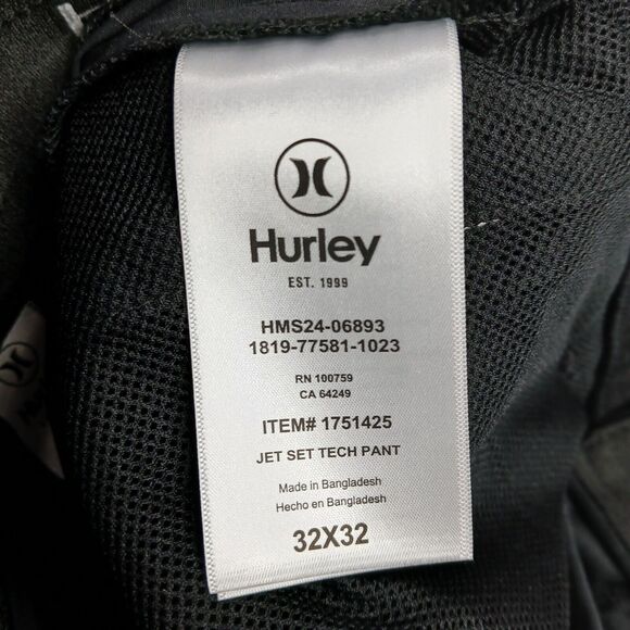 HURLEY Pants Men's 32x32 Jet Set Tech Pants Stretch Lot of 2 Moisture Wicking - Picture 10 of 16